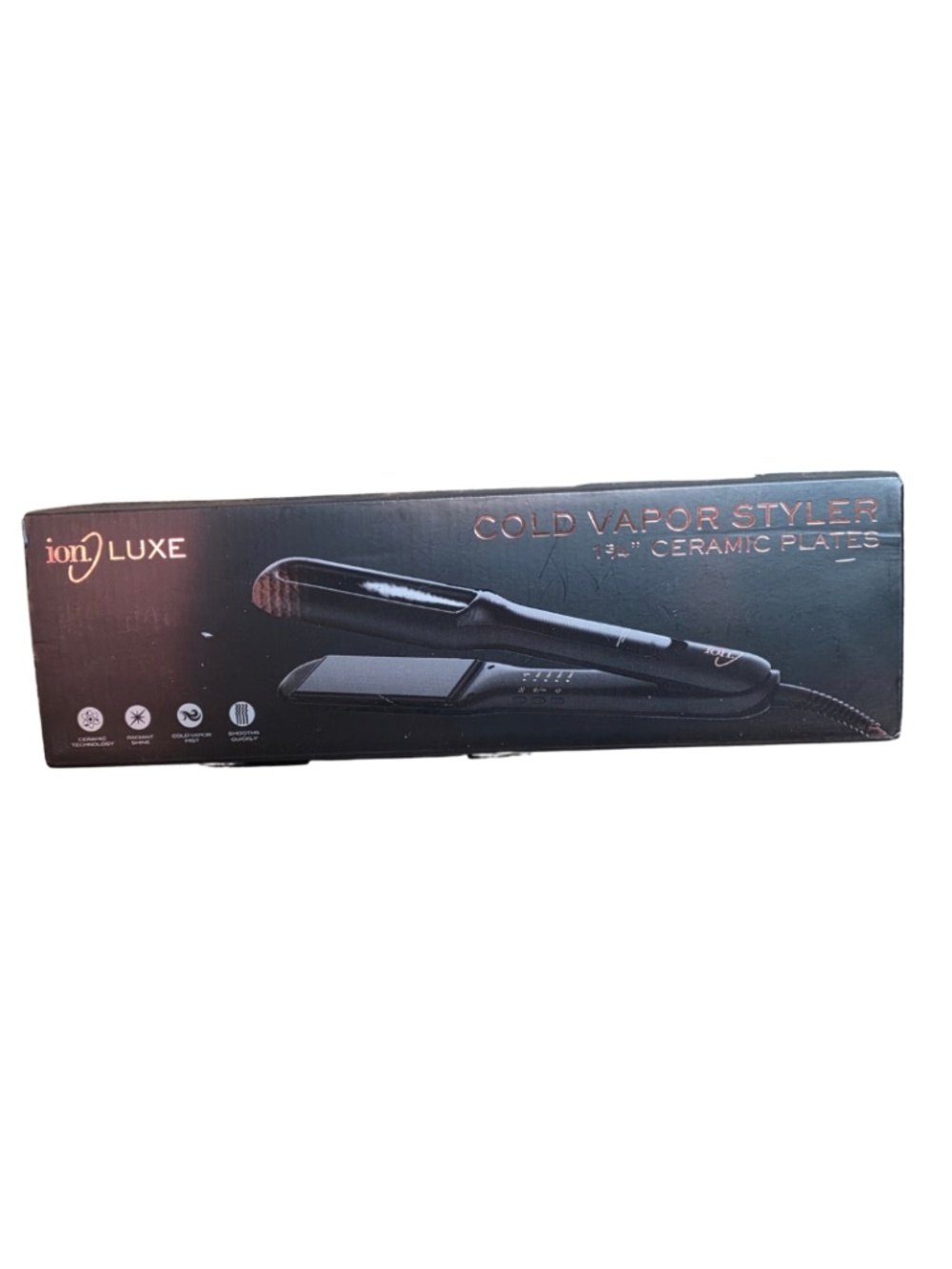 NEW ion Luxe Cold Vapor Styler 1.75" Ceramic Flat Iron Hair Straightener